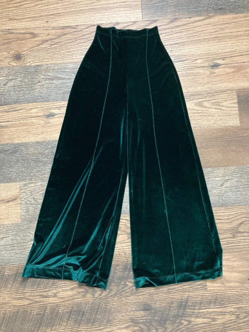 Ripley Rader Women’s Size 2 Small Emerald Green Velvet Wide Leg Palazzo Pants